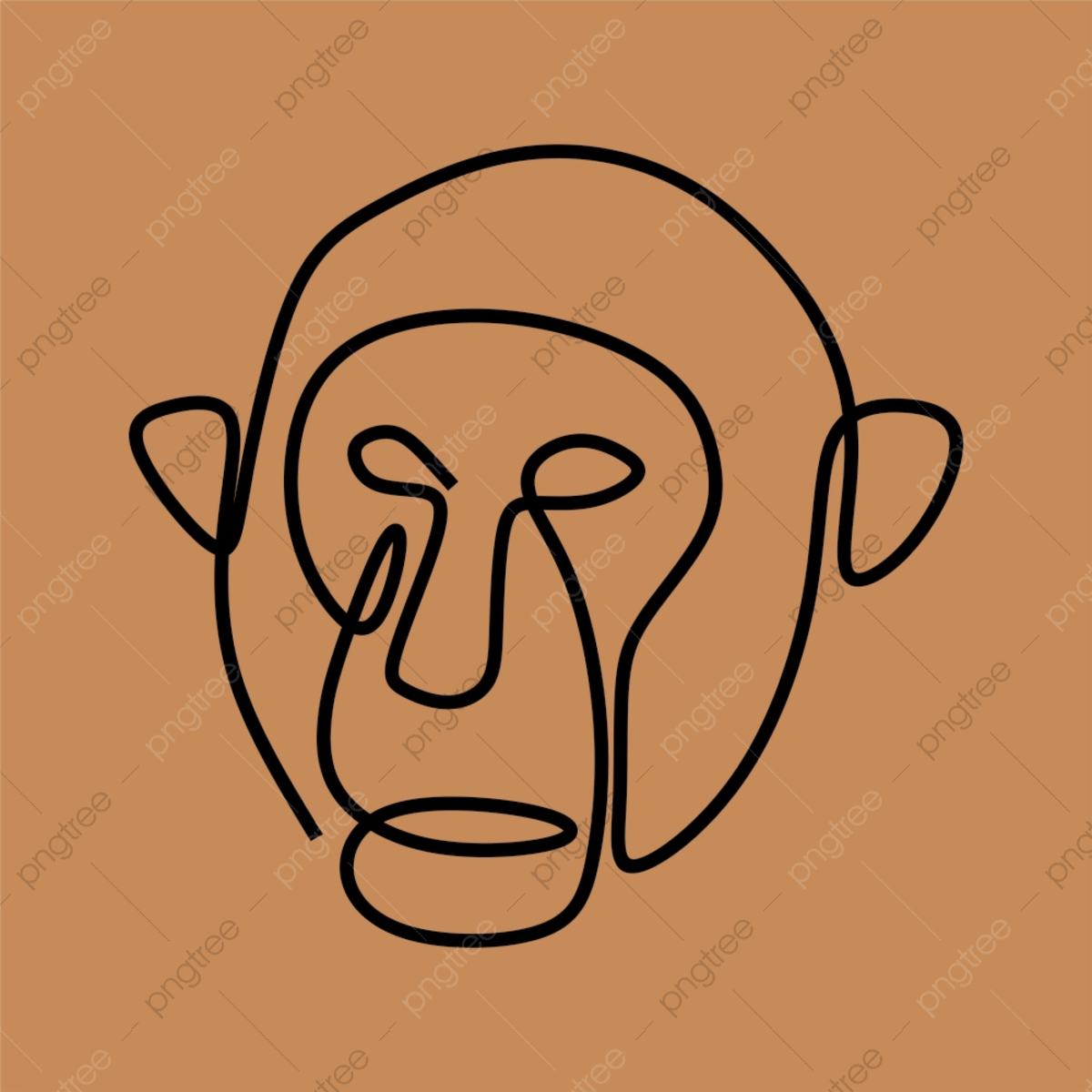 Гипсовая голова обезьяны