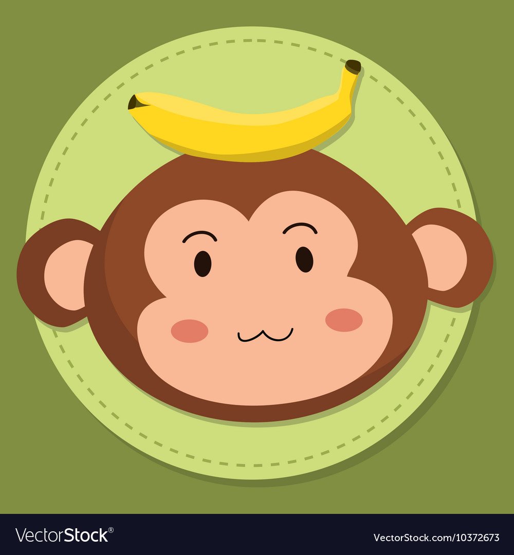Лицо обезьяны в круге
