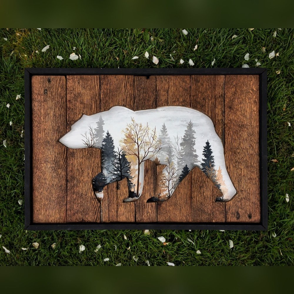 Объемные картины из дерева