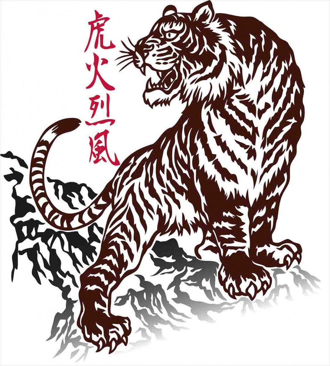 Китайский тигр вектор
