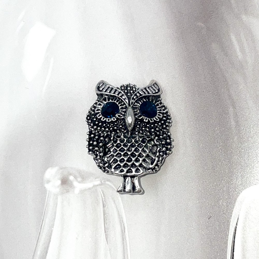 Серебряная брошь «Сова»