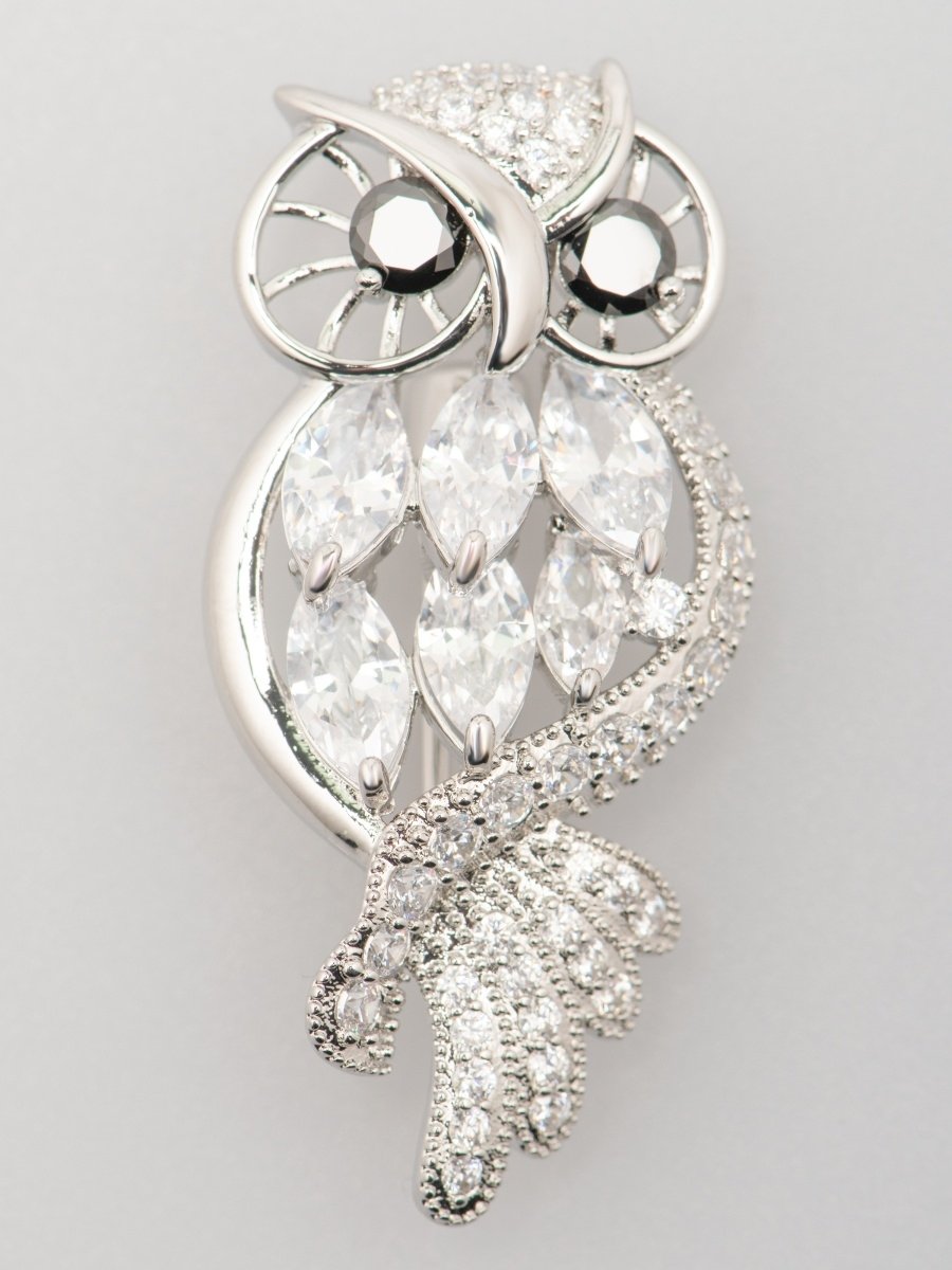 Соколов серебряная брошь Сова