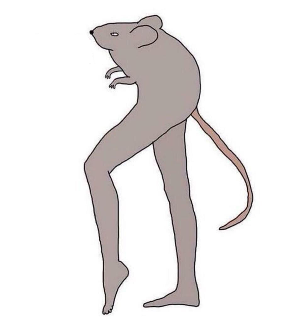 Мышь с человеческими ногами