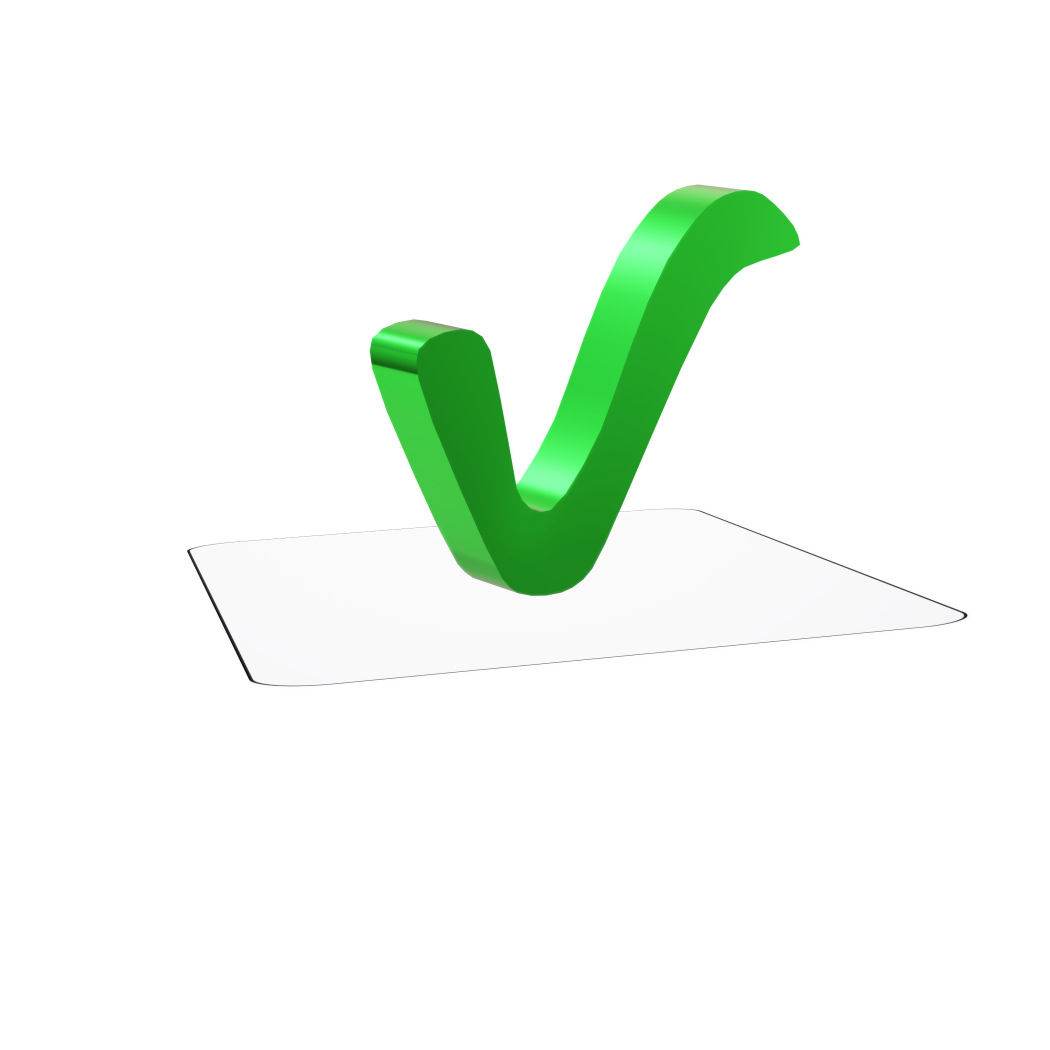 Галочка на белом фоне