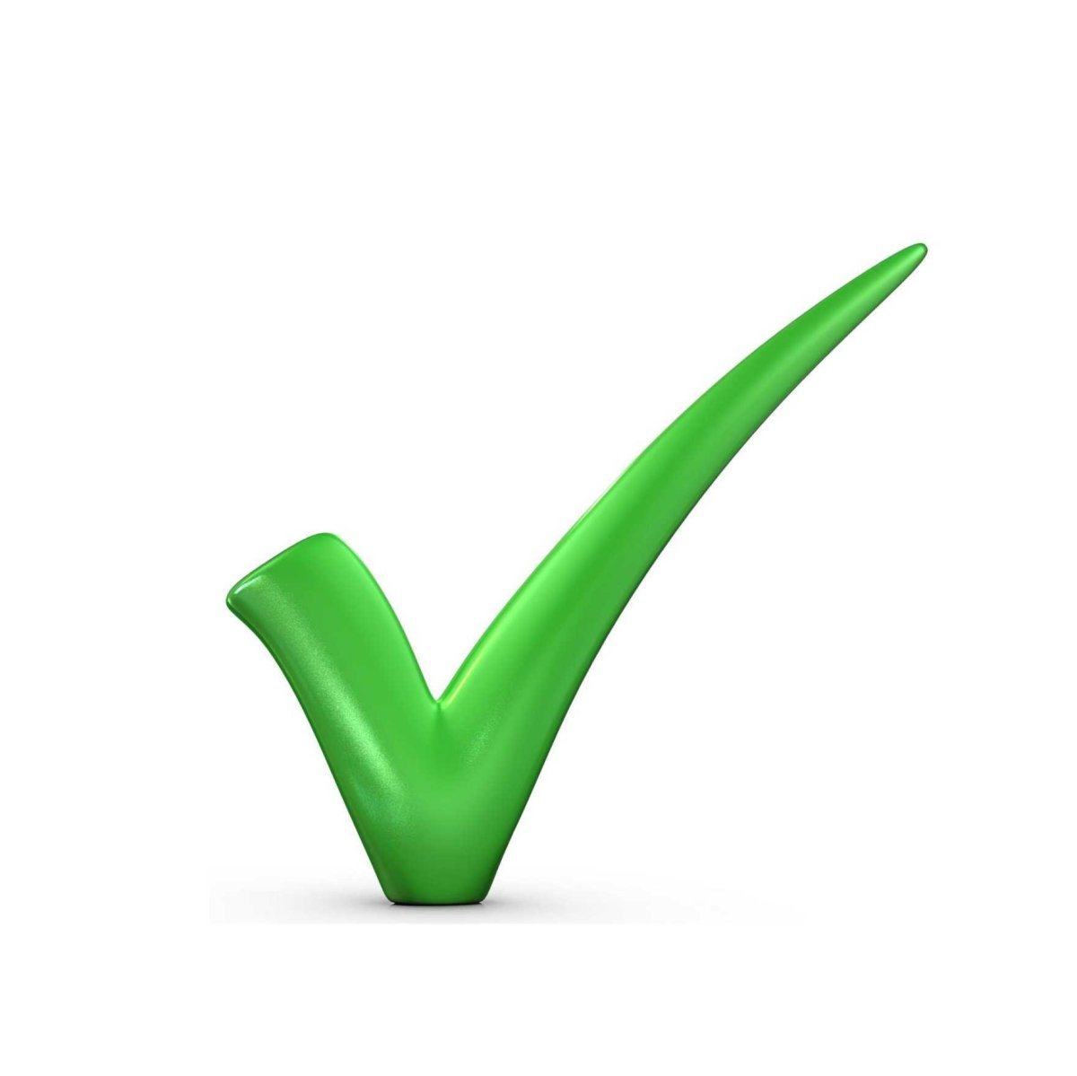 Прозрачная зеленая галочка