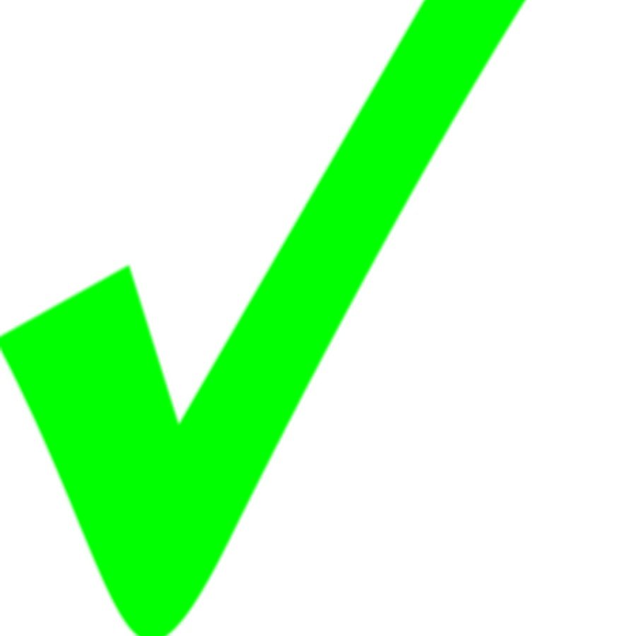 Галочка на прозрачном фоне