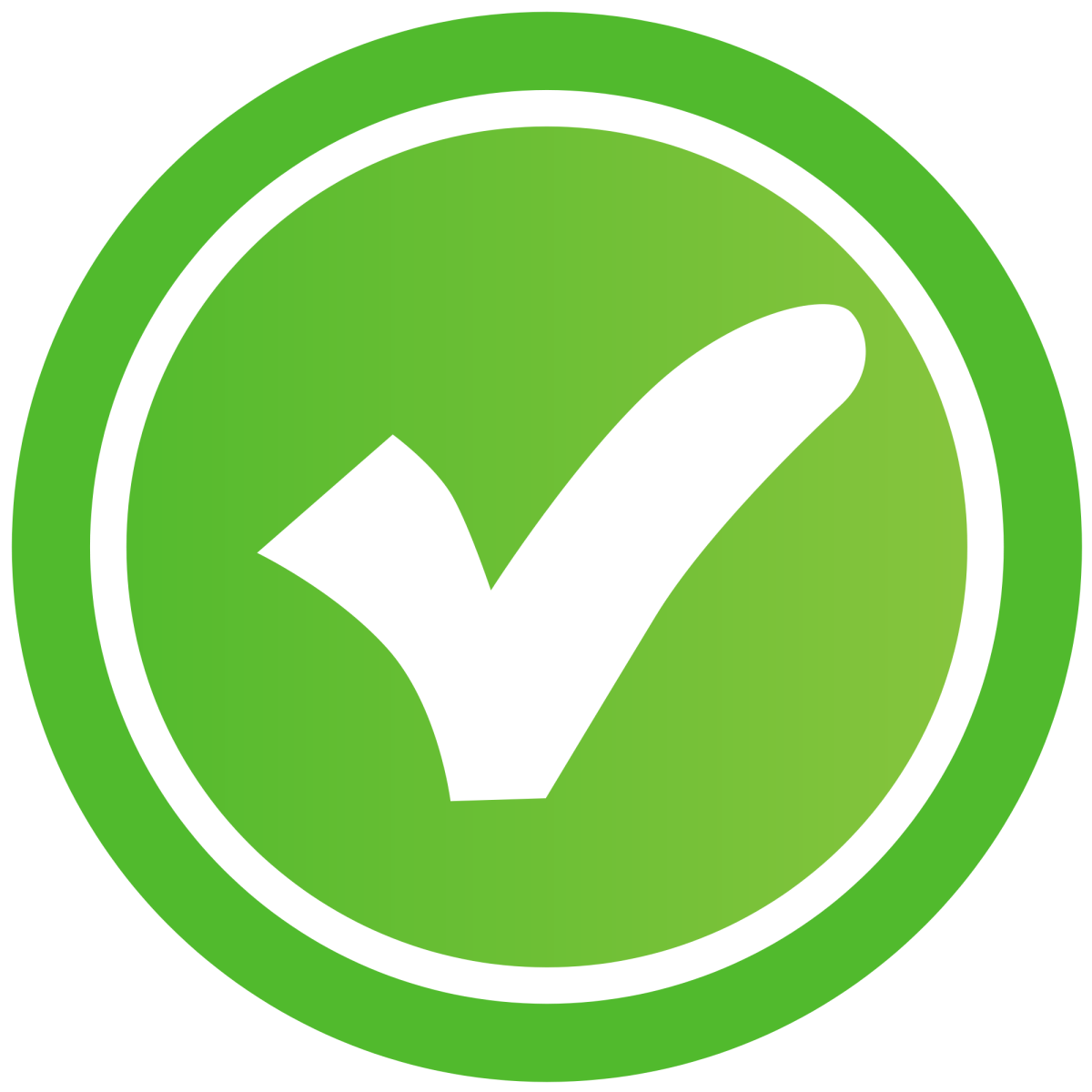 Галочка в зеленом круге