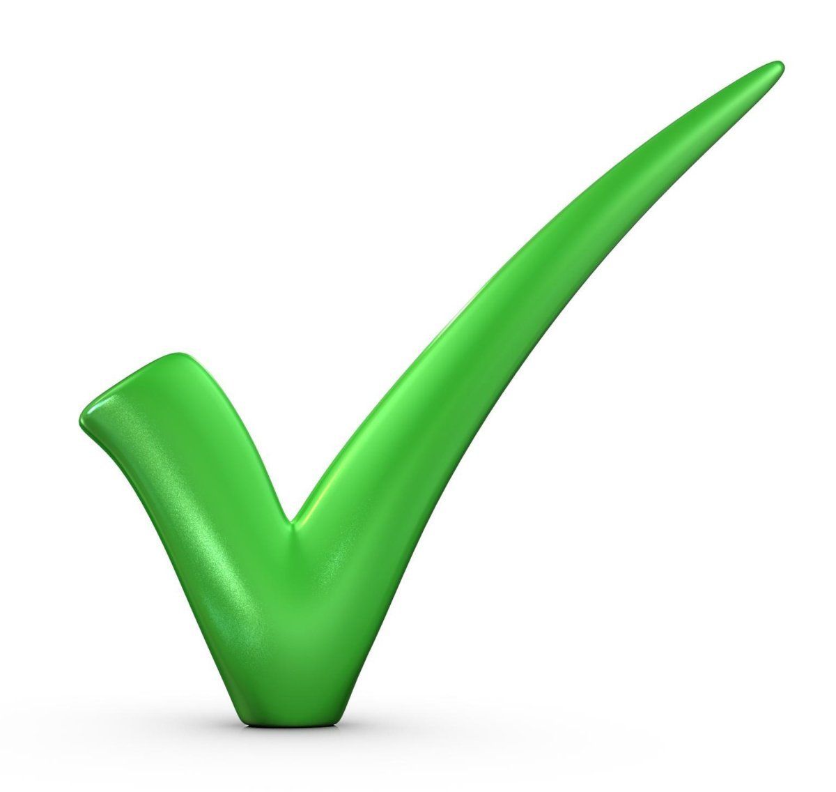 Прозрачная зеленая галочка