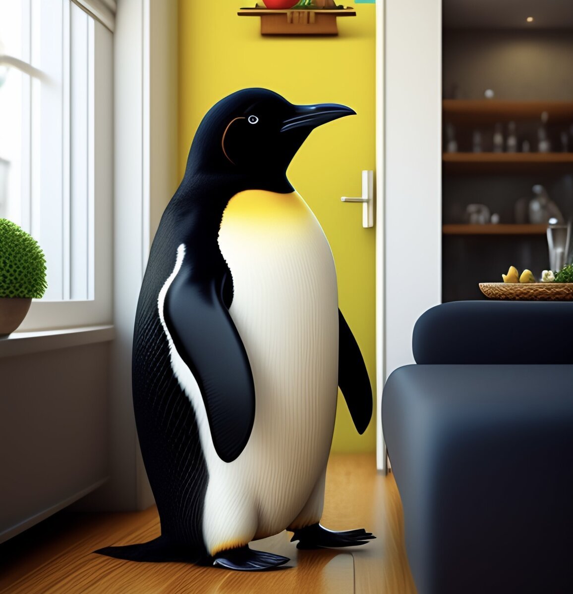 Пингвин в визуальной среде