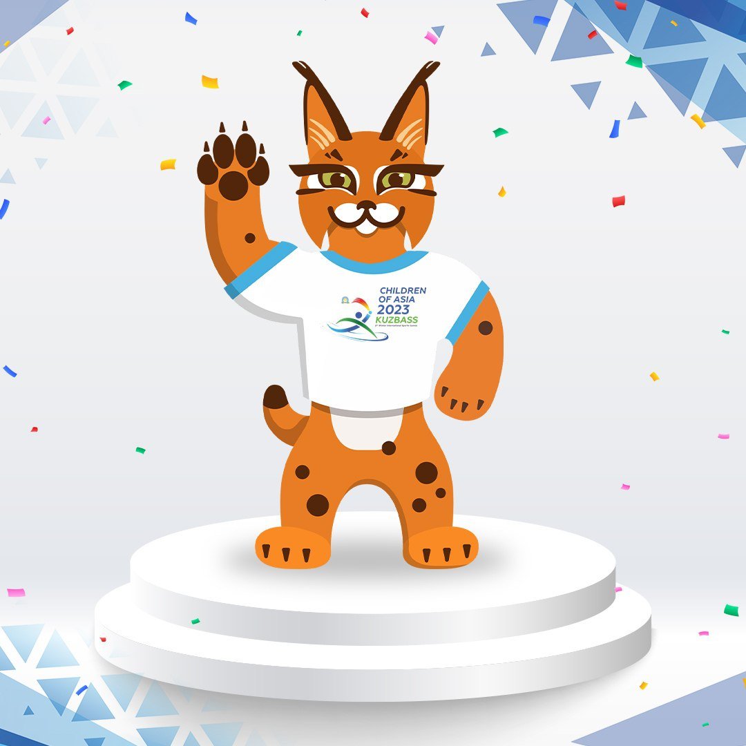 Рысёнок дети Азии талисман