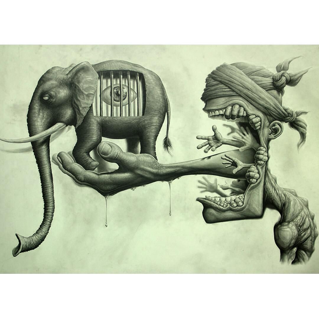 Сюрреализм рисунки карандашом