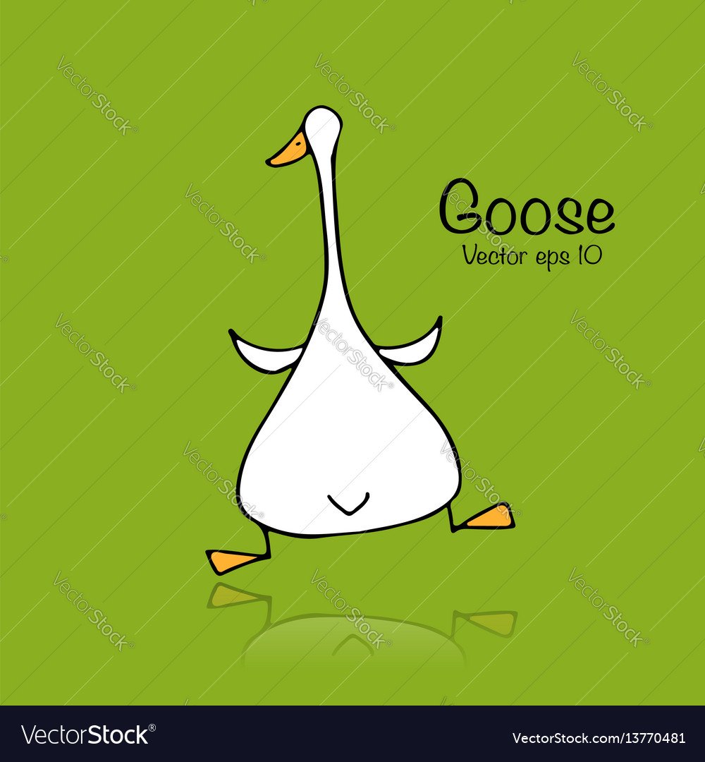 Гусь мультяшный