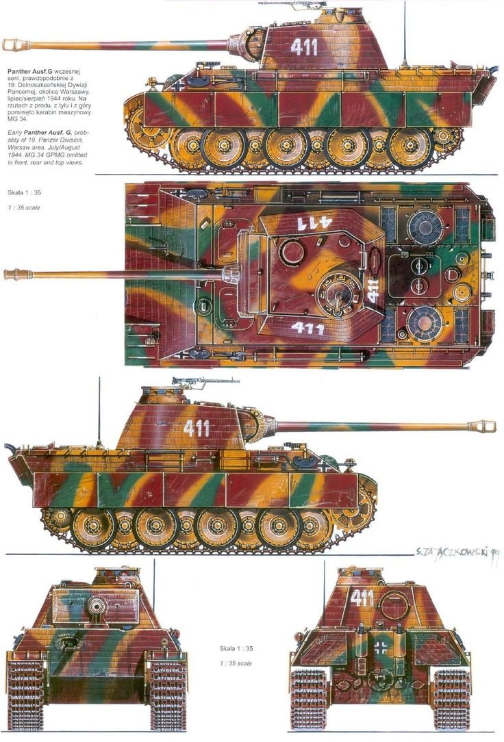 Пантера Ausf g камуфляж