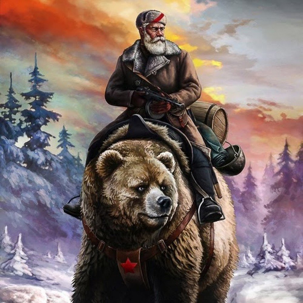 Медведь живопись