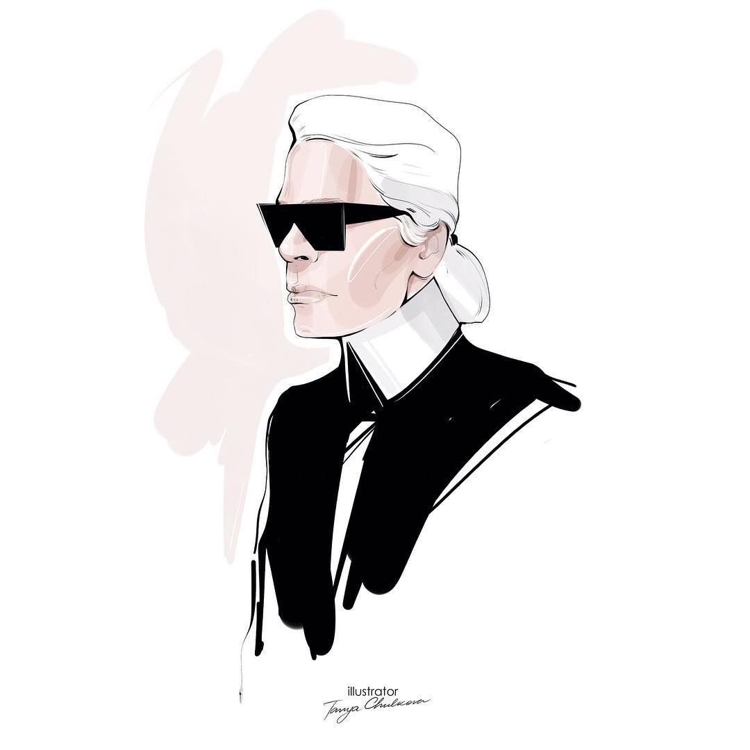 Карл Лагерфельд мультяшный