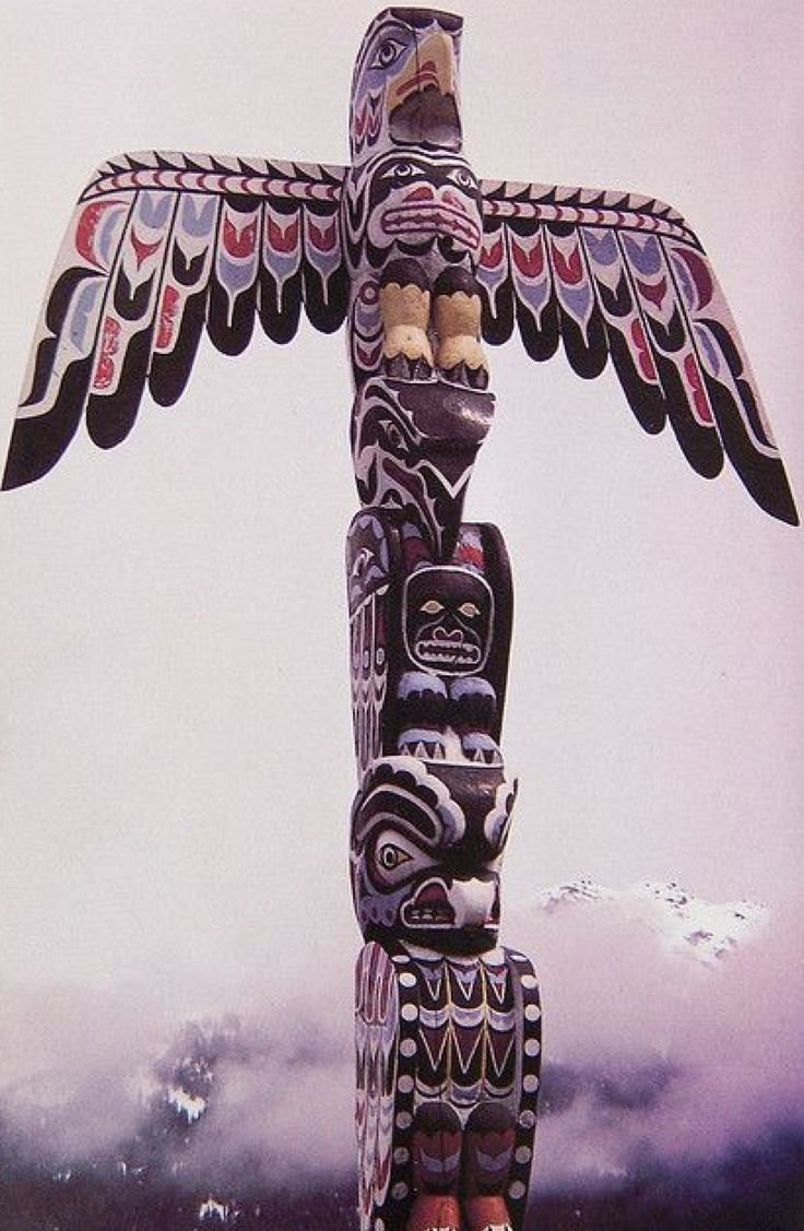 Тотемный столб индейцев Америки