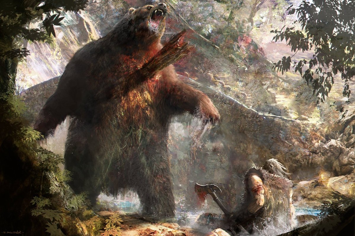 Гигантский медведь людоед Гризли