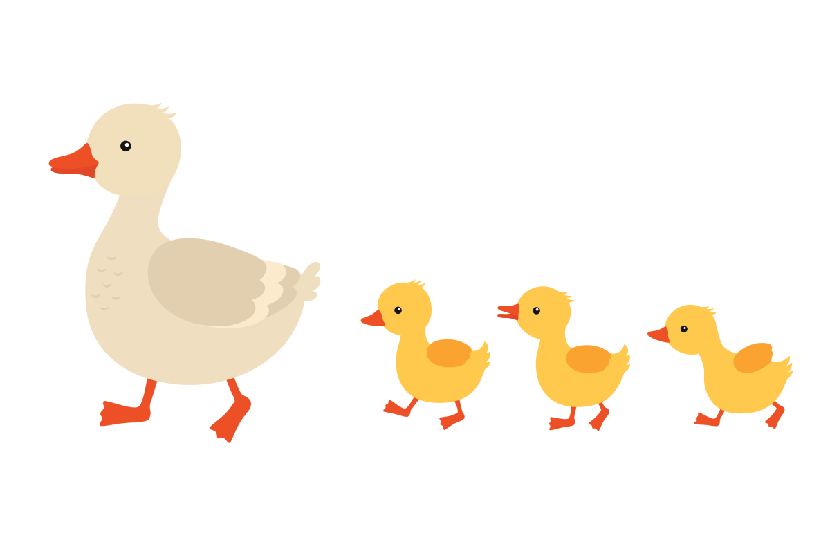 Мама уточка и утята