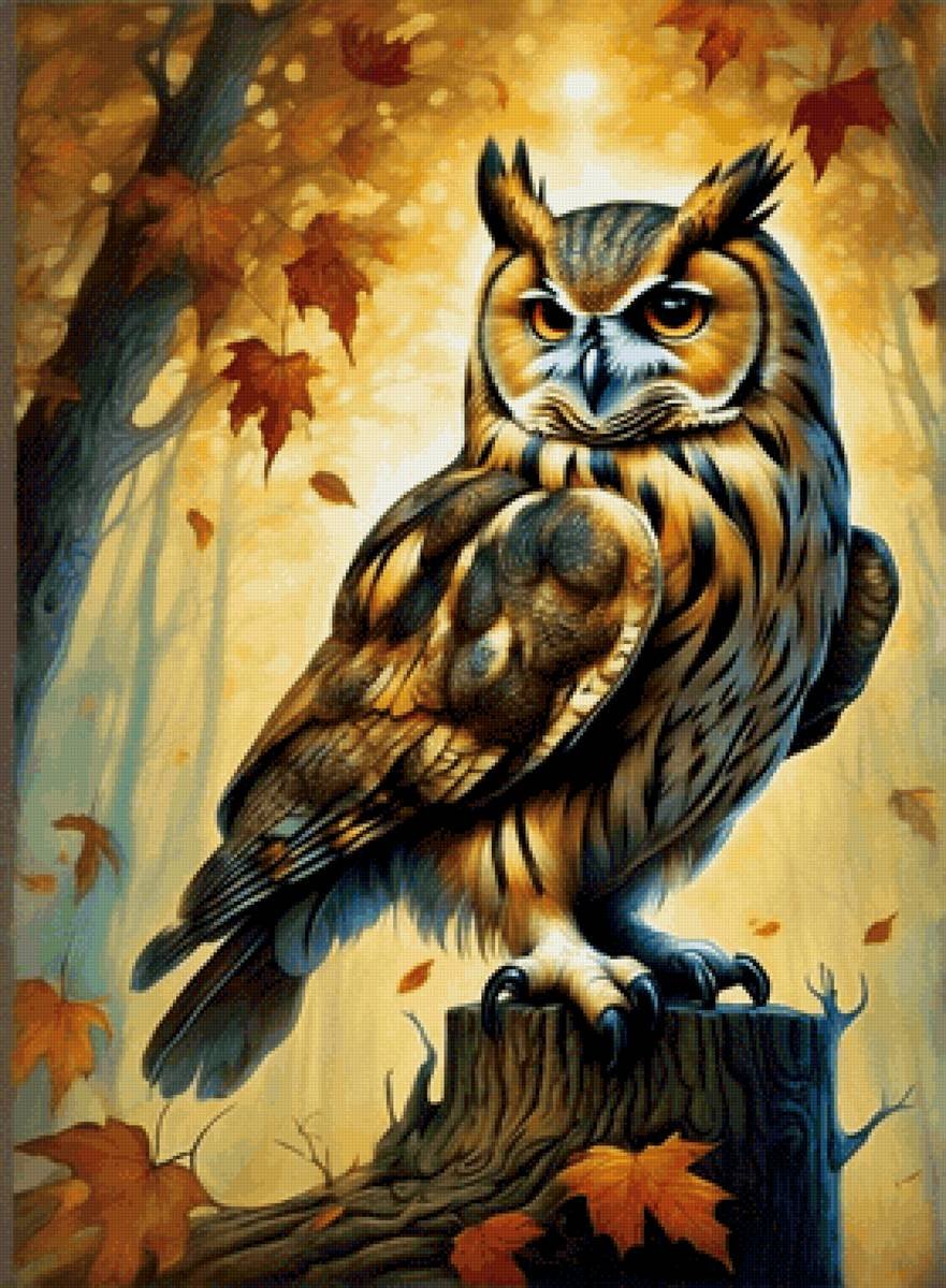 Красивые рисунки масляными красками животных Совы