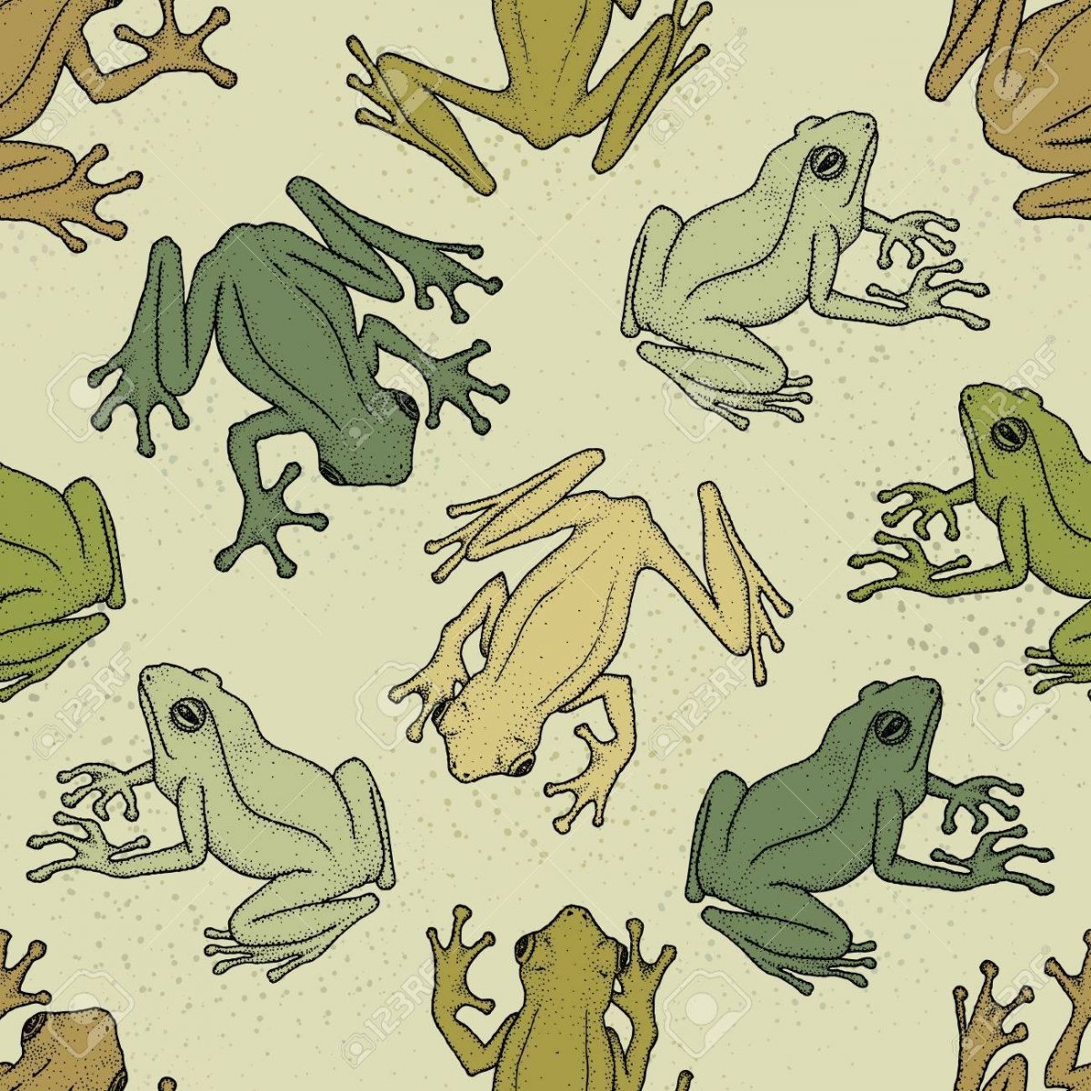 Фон с лягушками