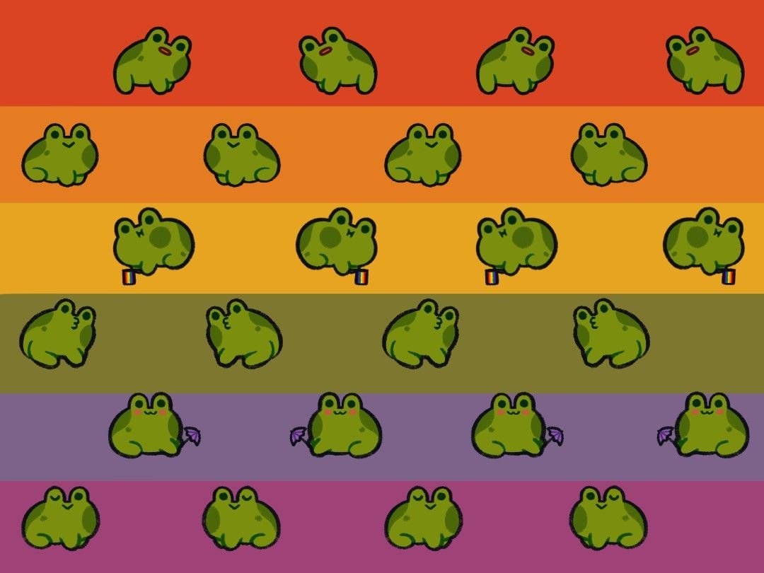 Фон с лягушками