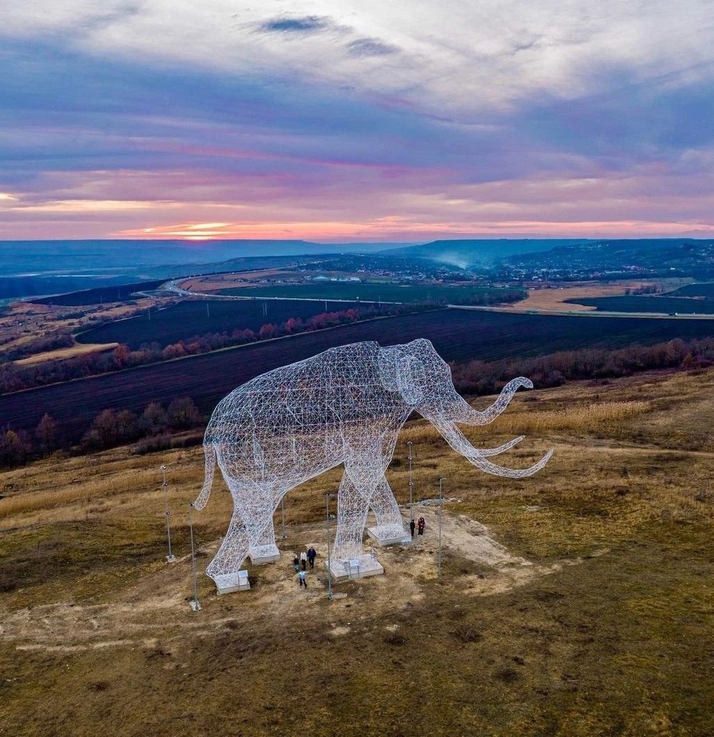 Слон на Ставрополье в Ставрополе въезде