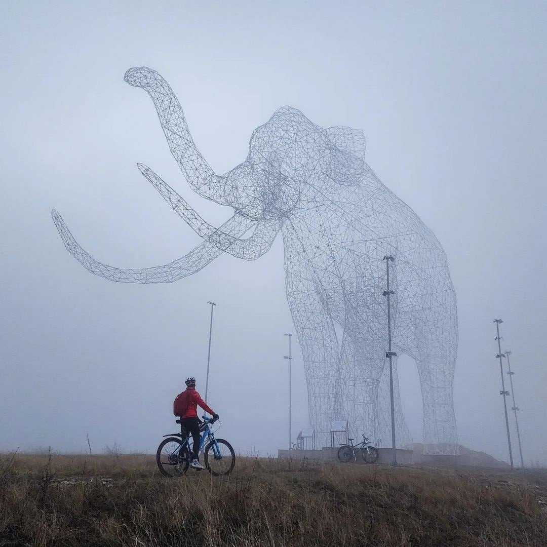 Слон в Ставрополе на въезде