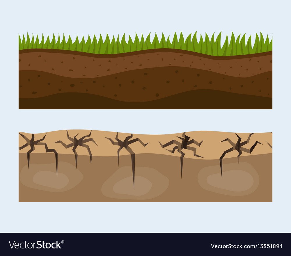 Срез почвы вектор