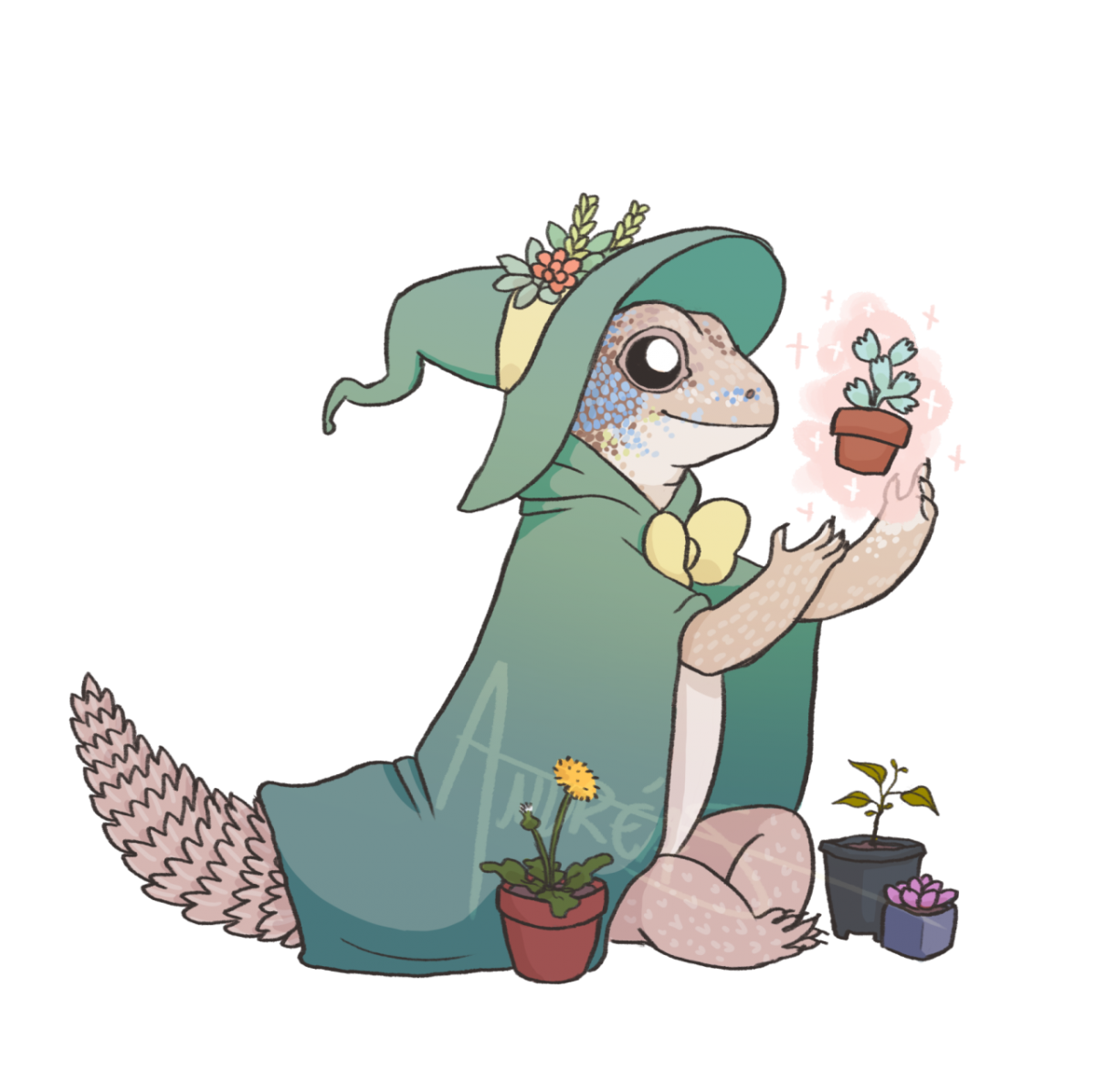 Ящерица арт милый