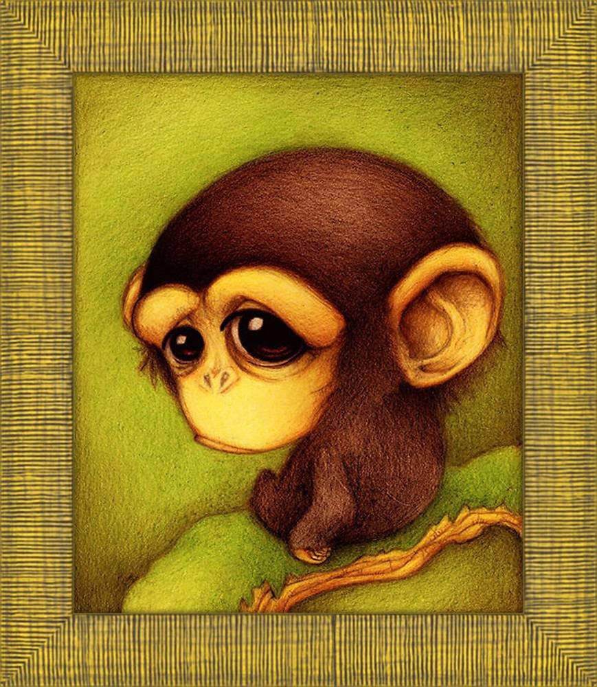 Милые обезьянки грустные