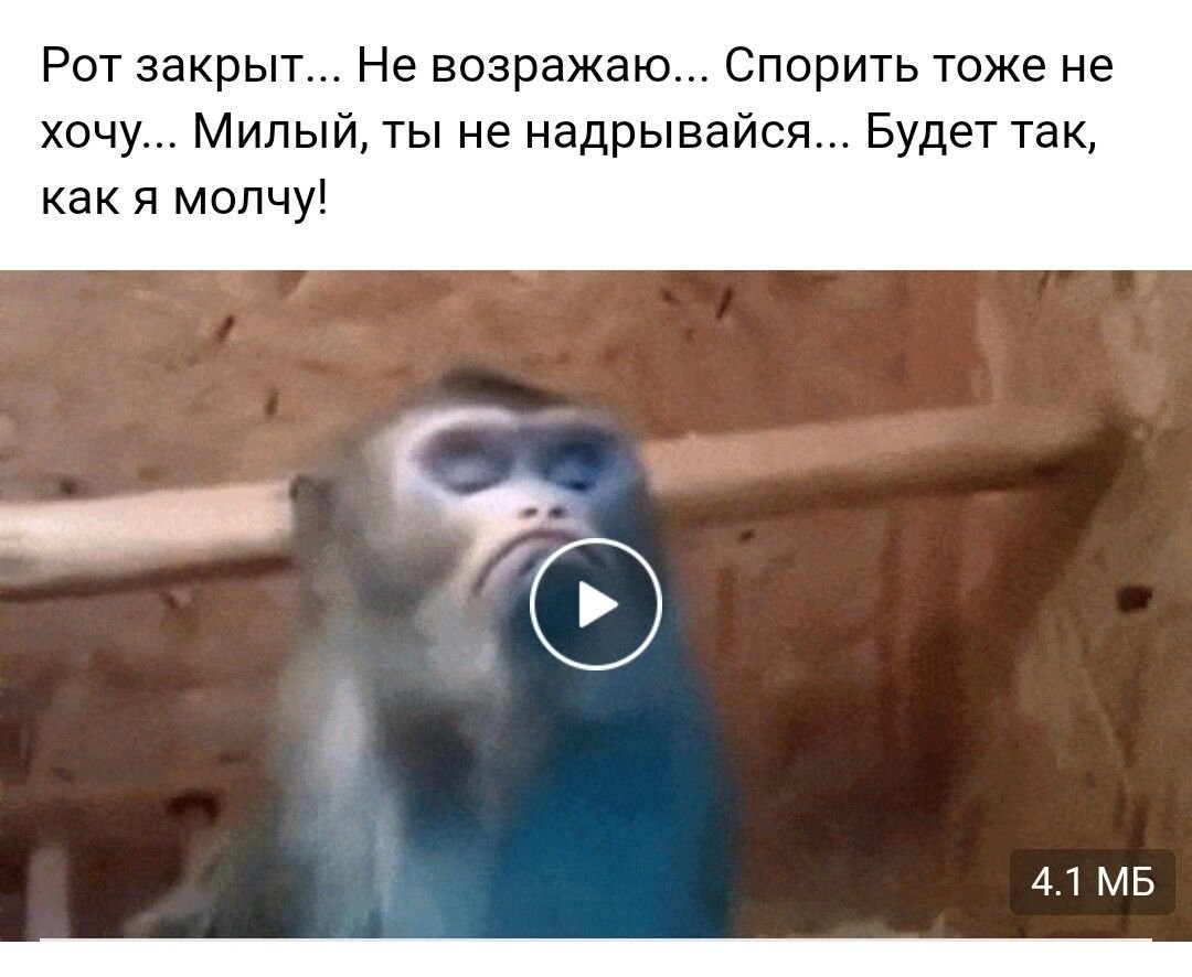 Обиженная обезьянка