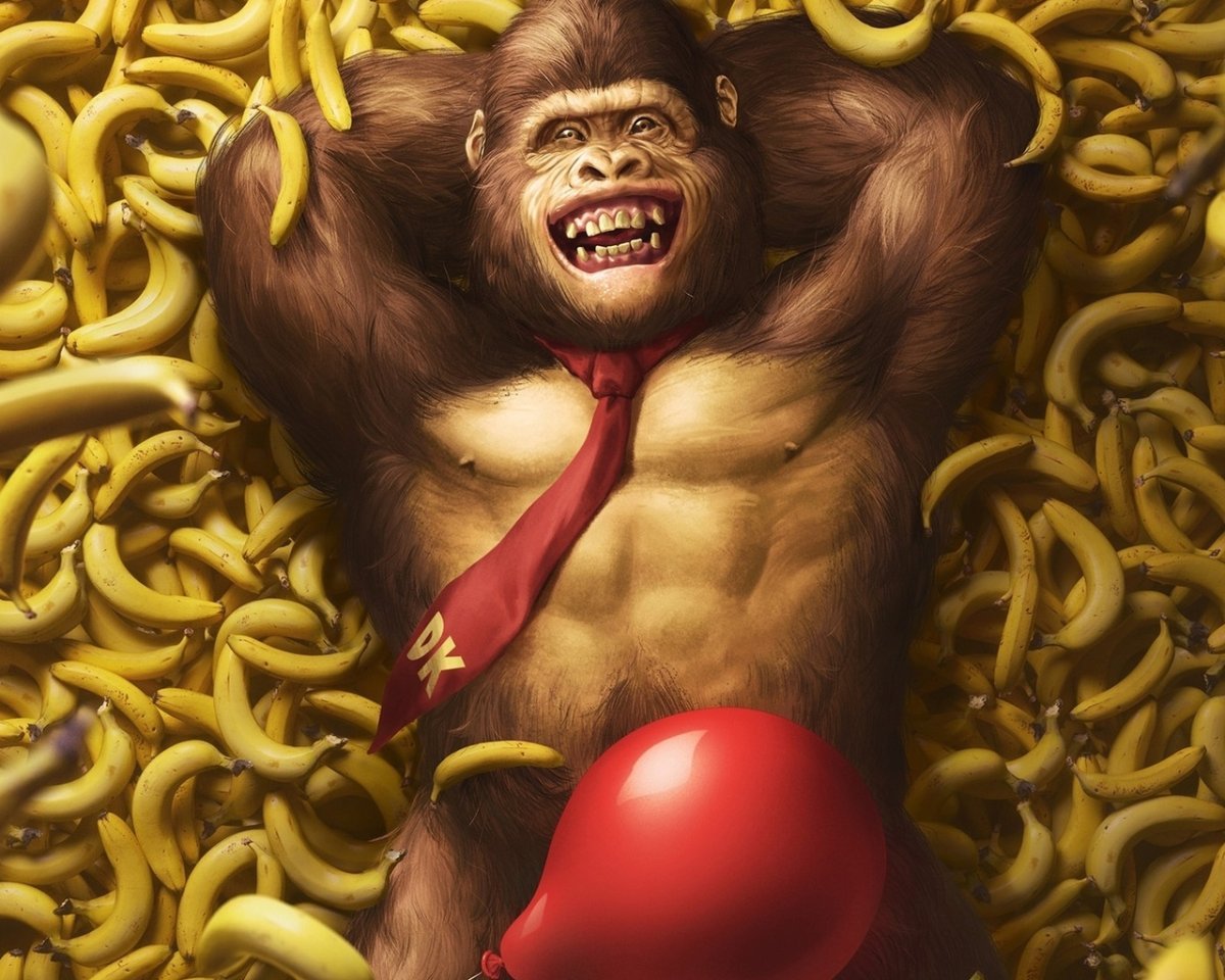 Горилла с бананом