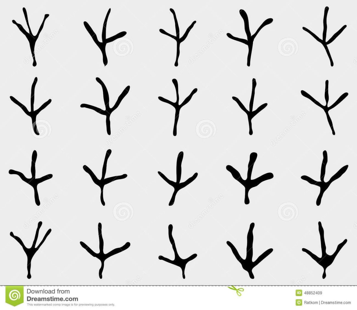 Отпечаток лапки птицы