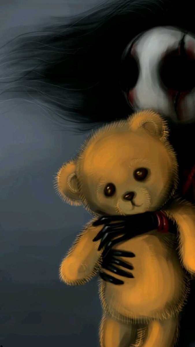 Злой плюшевый мишка с повязкой на глазу