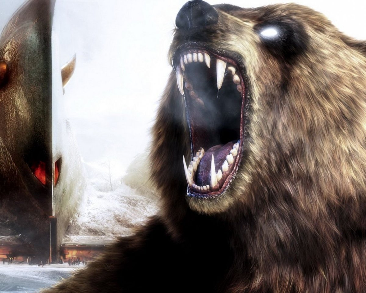 Медведь Гризли злой