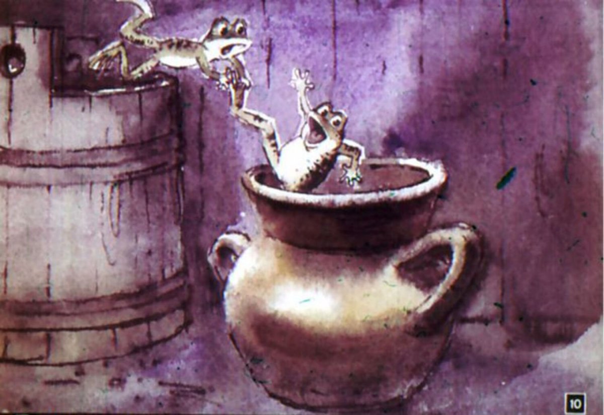 Две лягушки Пантелеев иллюстрации