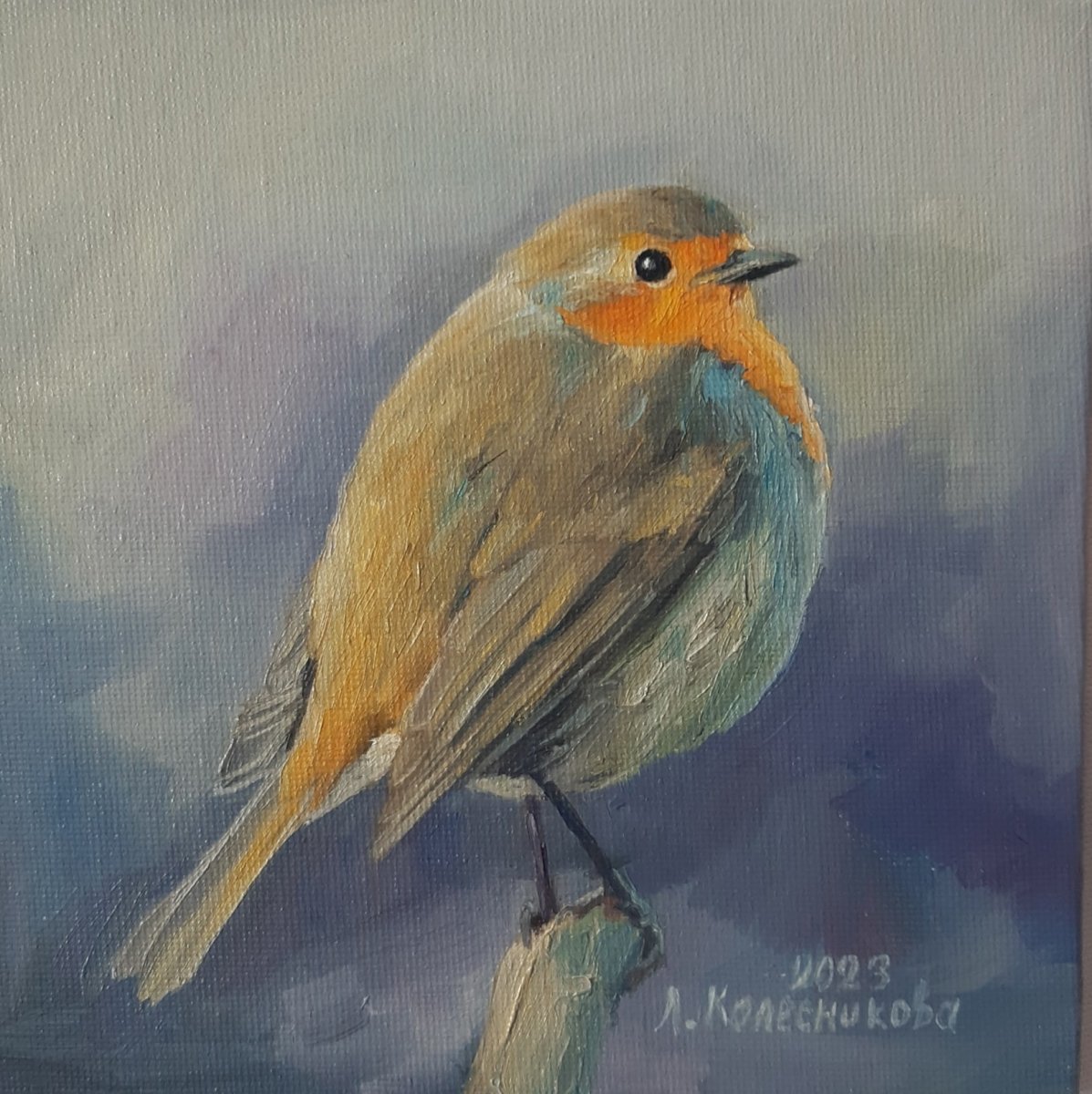 Птицы пастелью