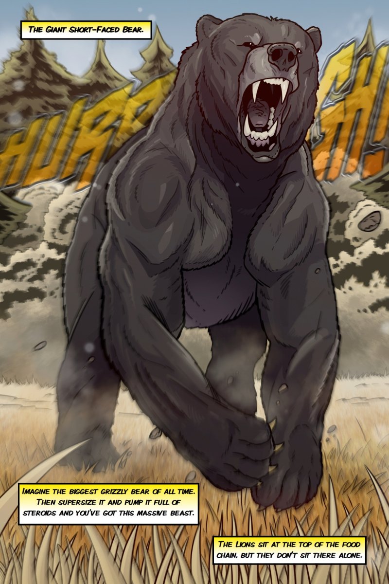 Гигантский Короткомордый медведь Арктодус
