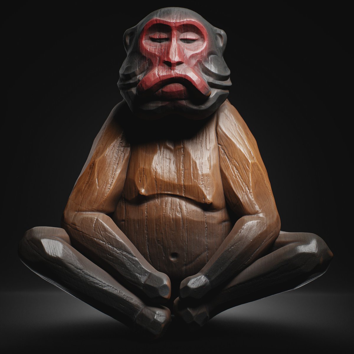 Zbrush обезьяна