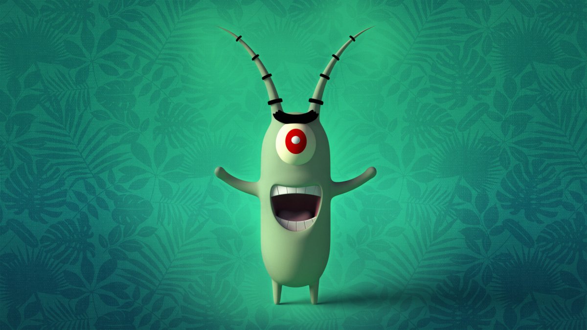 Планктон из губка Боб в 3д