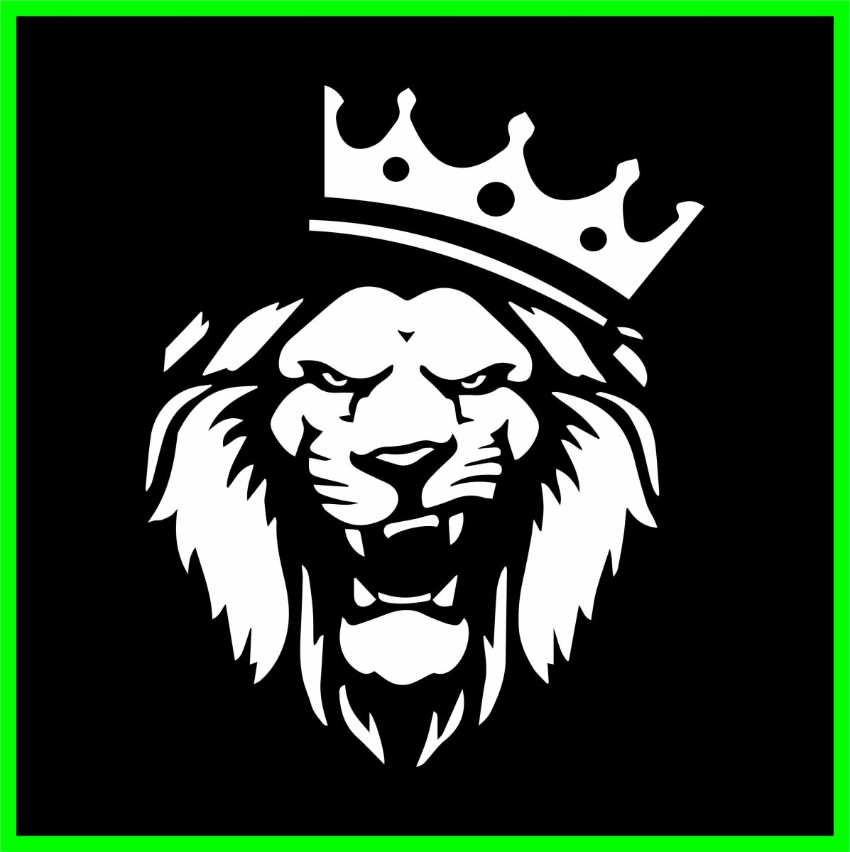 Наклейка на машину Лев с короной