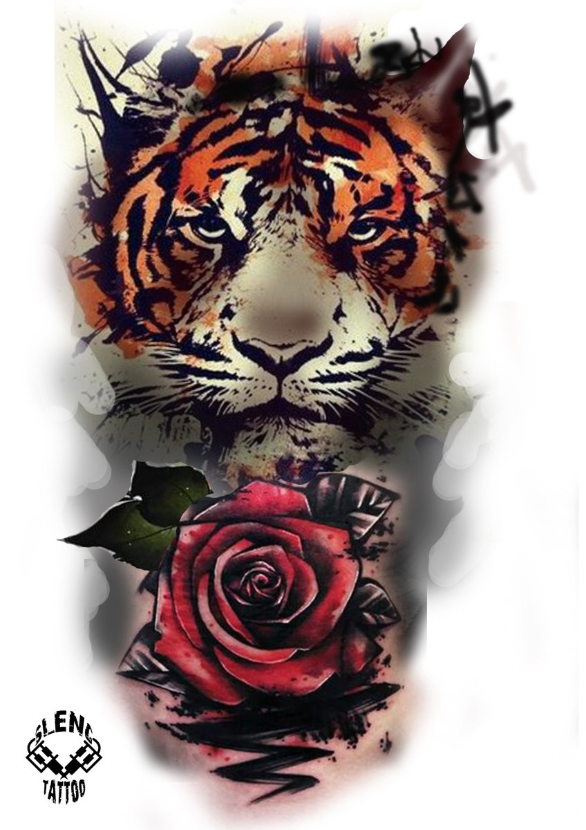 Тигр тату эскиз