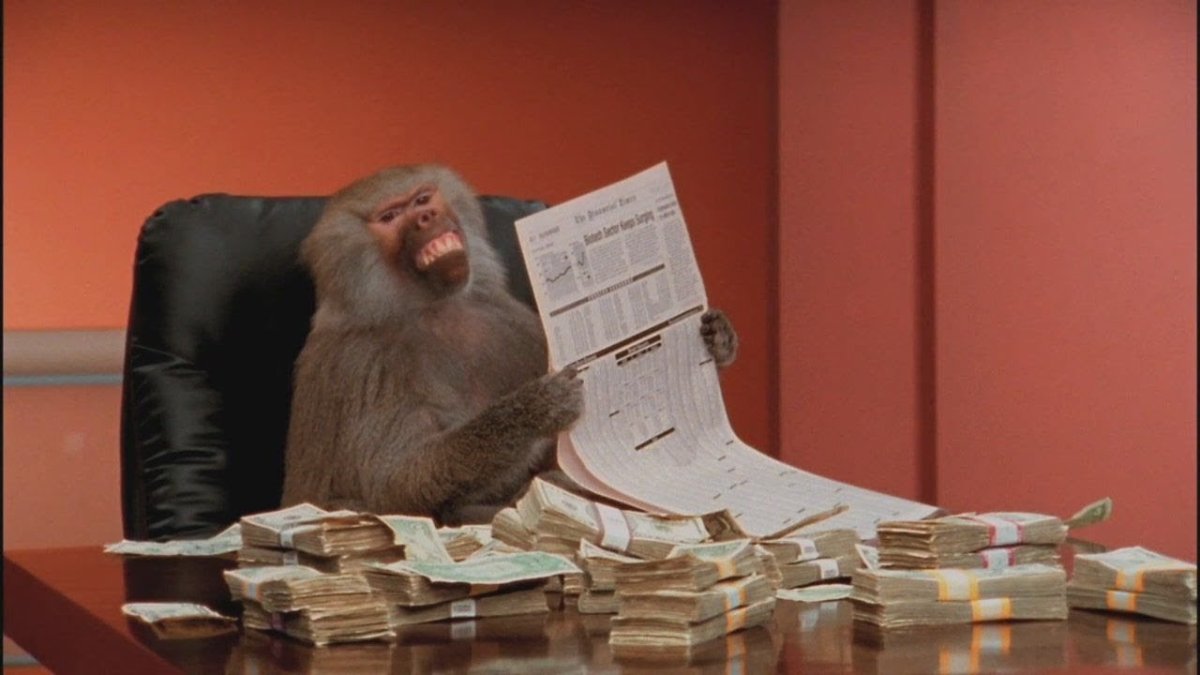 Обезьяна с деньгами