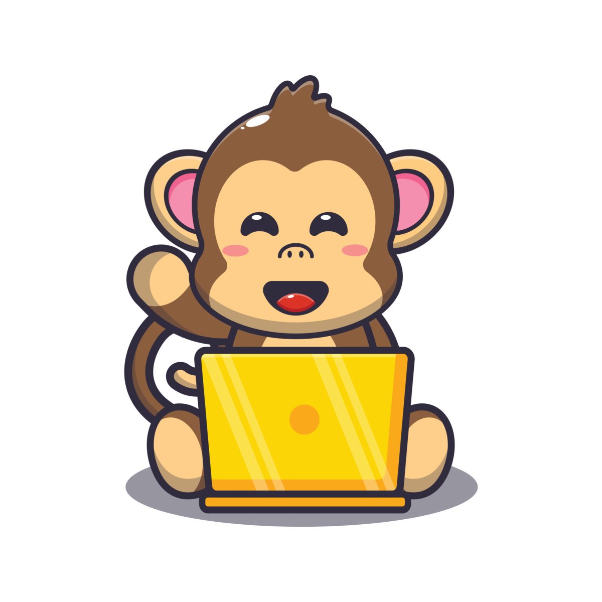 Monkey at Laptop