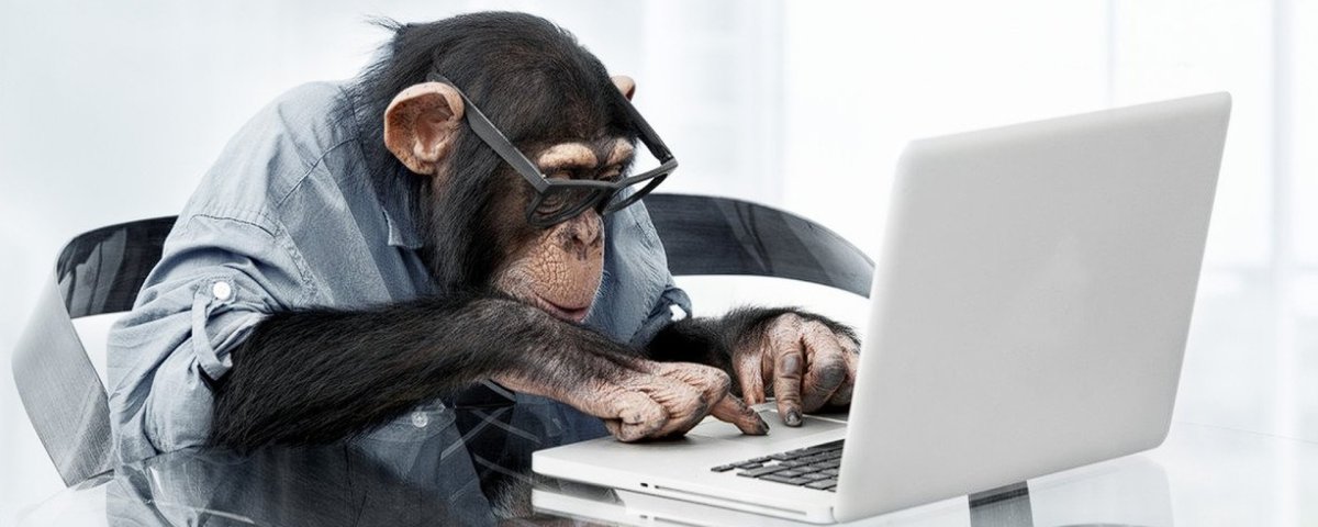 Обезьяна за ноутом