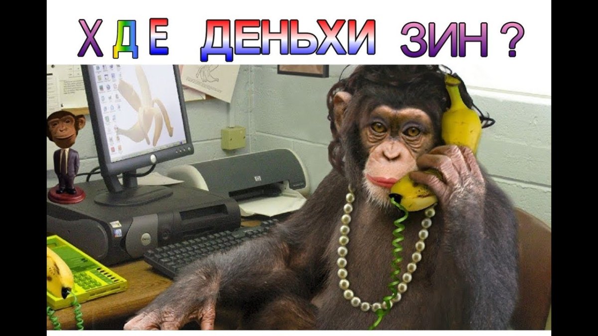 Обезьяна в бусах