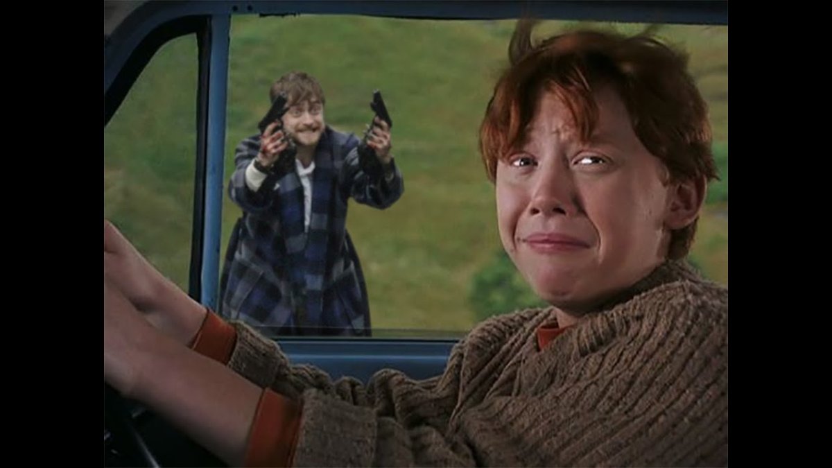 Рон Уизли в машине