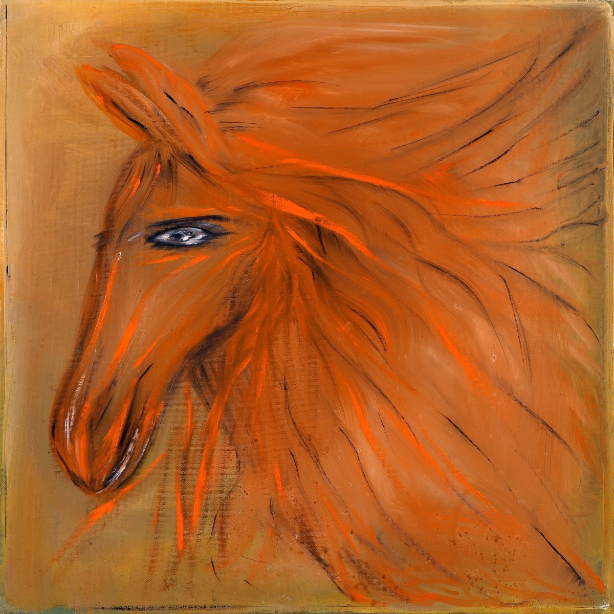 Лошадь акрилом