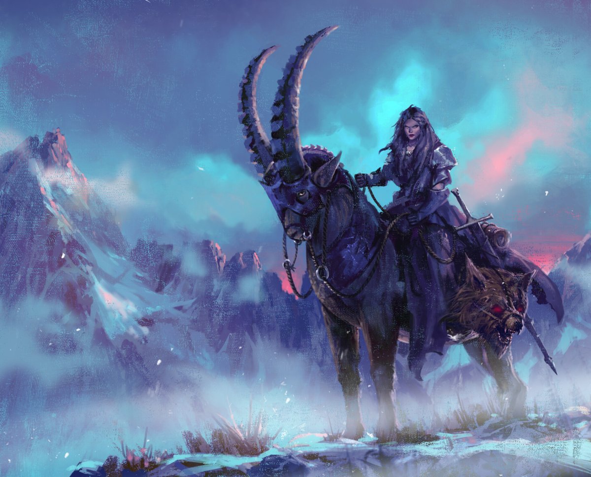 Ведьма верхом на козле фэнтези