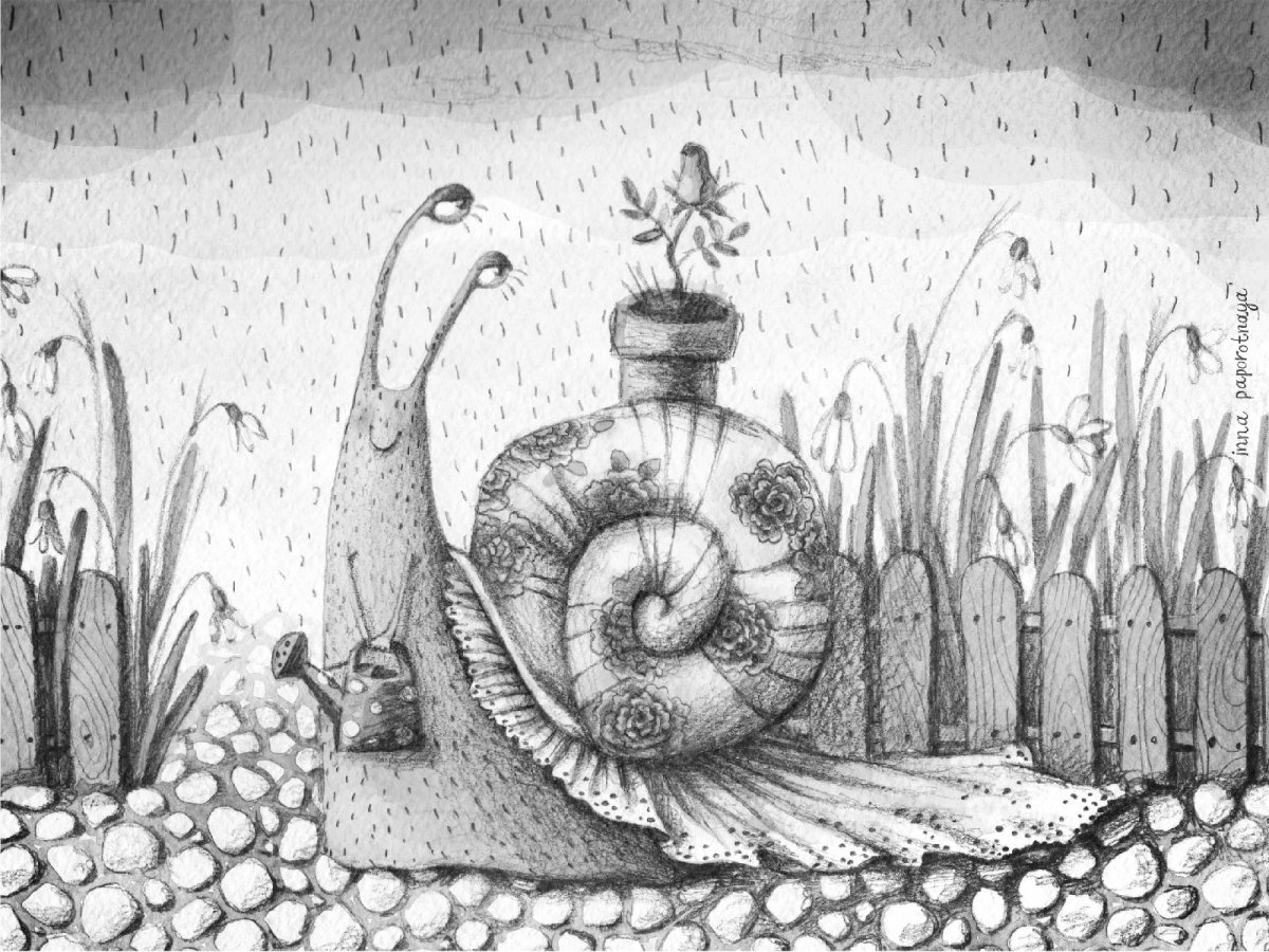 Улитка рисунок